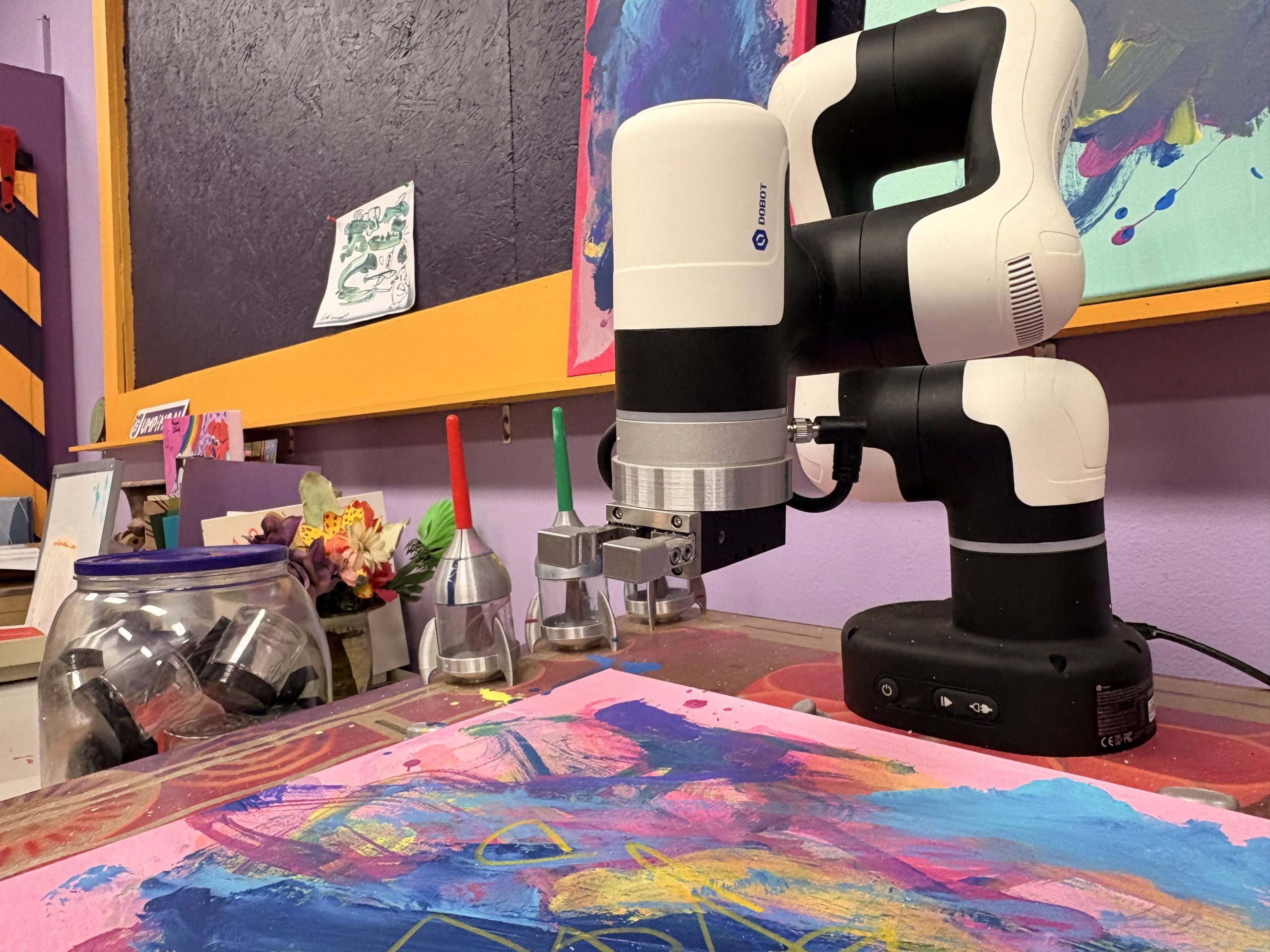A remote controlled device allows patrons with limited mobility to create art projects at Jump The Moon. 